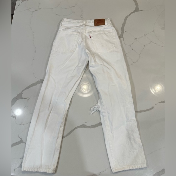 Levi’s Premium 501 White Button Fly Jeans W24 L26 - Picture 2 of 10